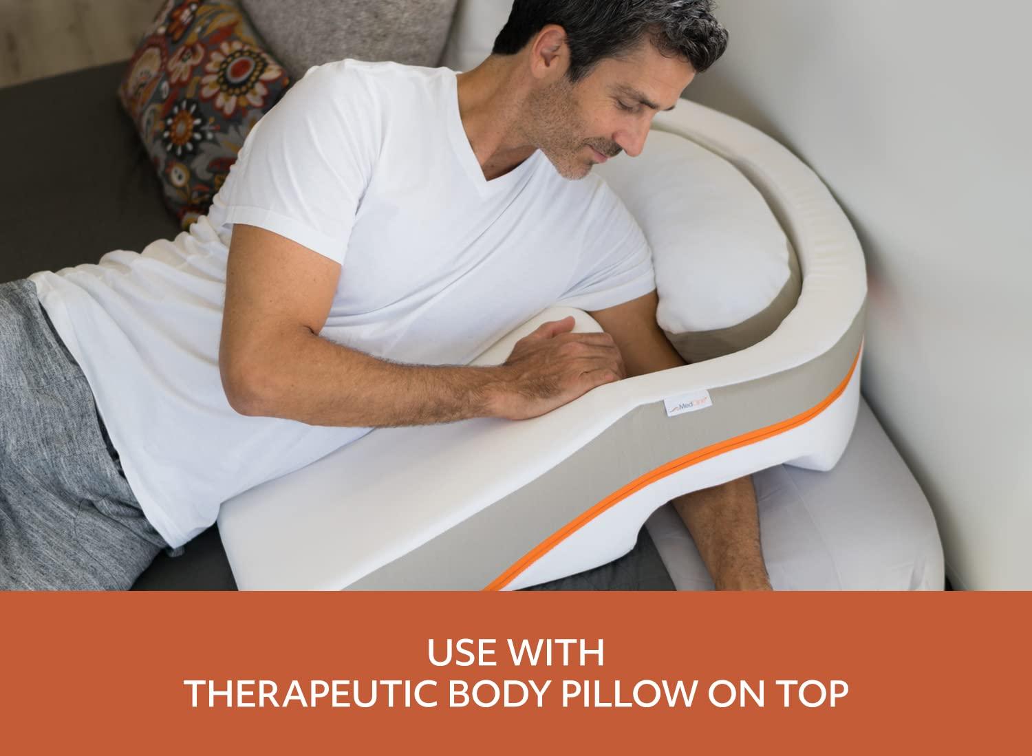 MedCline MedCline Reflux Relief System Bundle, Bed Wedge Pillow for Acid Reflux and GERD Relief with Therapeutic Body Pillow, Insert, and Extra Covers, Comfortable Sleep Position, Large for 6'0" or Taller