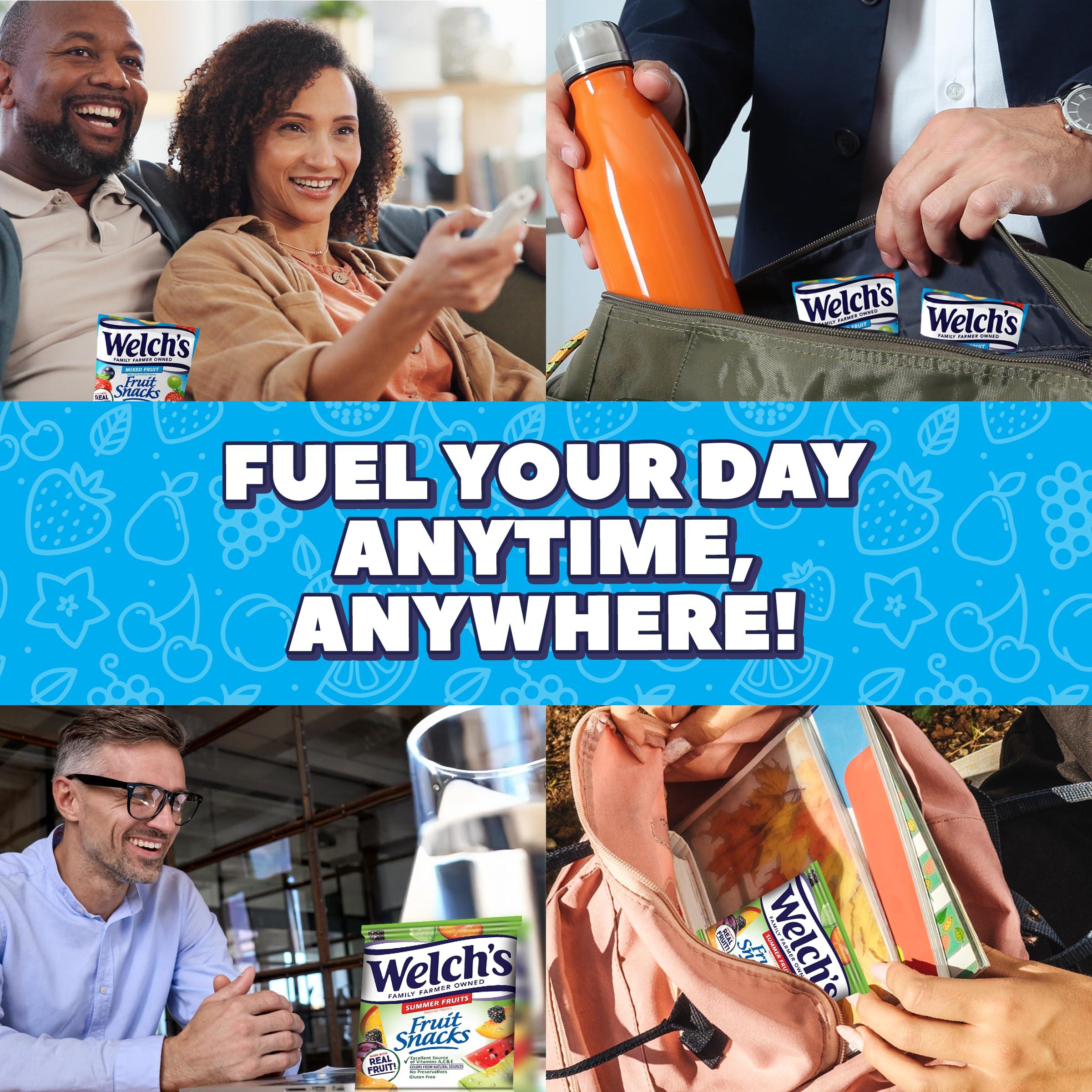 Welch’s Fruit Snacks Welch\'s Fruit Snacks, Mixed Fruit & Summer Fruits Variety Pack, Perfect for Valentine\'s Day, Bulk Pack, Gluten Free, Individual Single Serve Bags, 0.8 oz (Pack of 60)