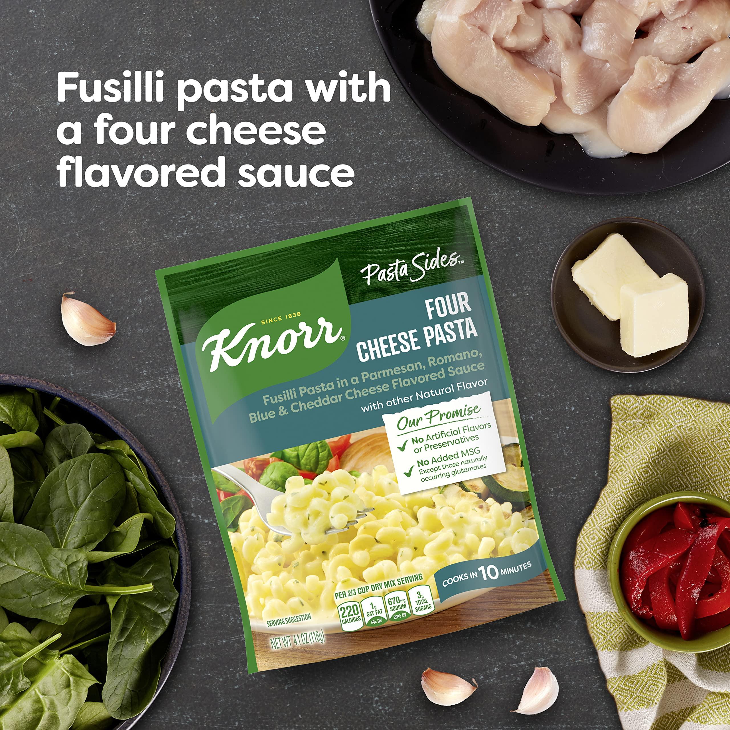 Knorr Knorr Pasta Sides Four Cheese Pasta For Delicious Quick Pasta Side Dishes No Artificial Flavors, No Preservatives, No Added MSG 4.1 oz