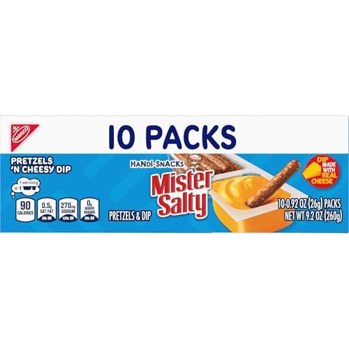 Handi-Snacks Handi-Snacks Mister Salty Pretzels \'N Cheesy Dip Snack Packs, 10 Snack Packs