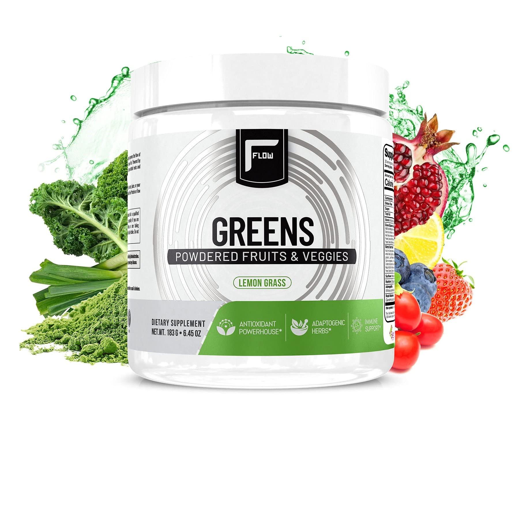 Flow Supplements Flow Supplements Greens Powdered Fruits and Veggies Lemon Grass - 6.45 oz.