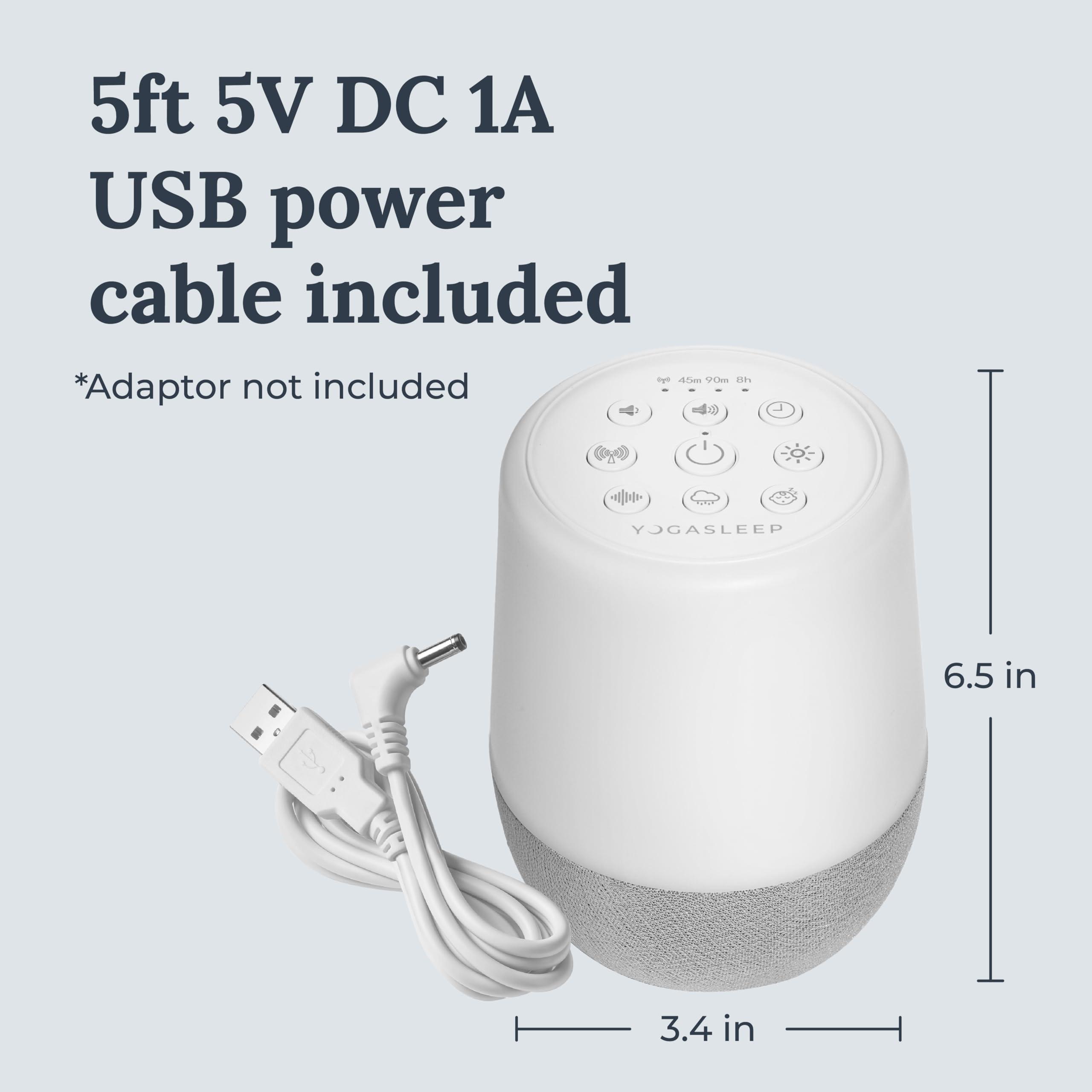 YOGASLEEP Yogasleep Duet White Noise Sound Machine & Night Light, 30 Natural Sounds, Bluetooth-Wireless Speaker for Travel, Office Privacy, Concentration, Sleep Aid for Adults & Baby, Registry & Nursery Gift