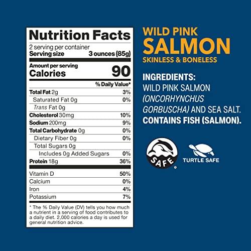 Wild Planet Wild Planet Wild Pink Salmon, Canned Salmon, Sustainably Caught, Non-GMO, Kosher 6 Ounce can