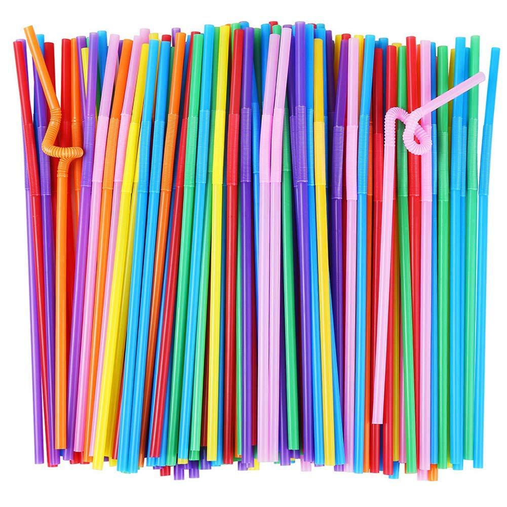ALINK ALINK 500 Bendy Straws + 100 Extra Long Flexible Straws