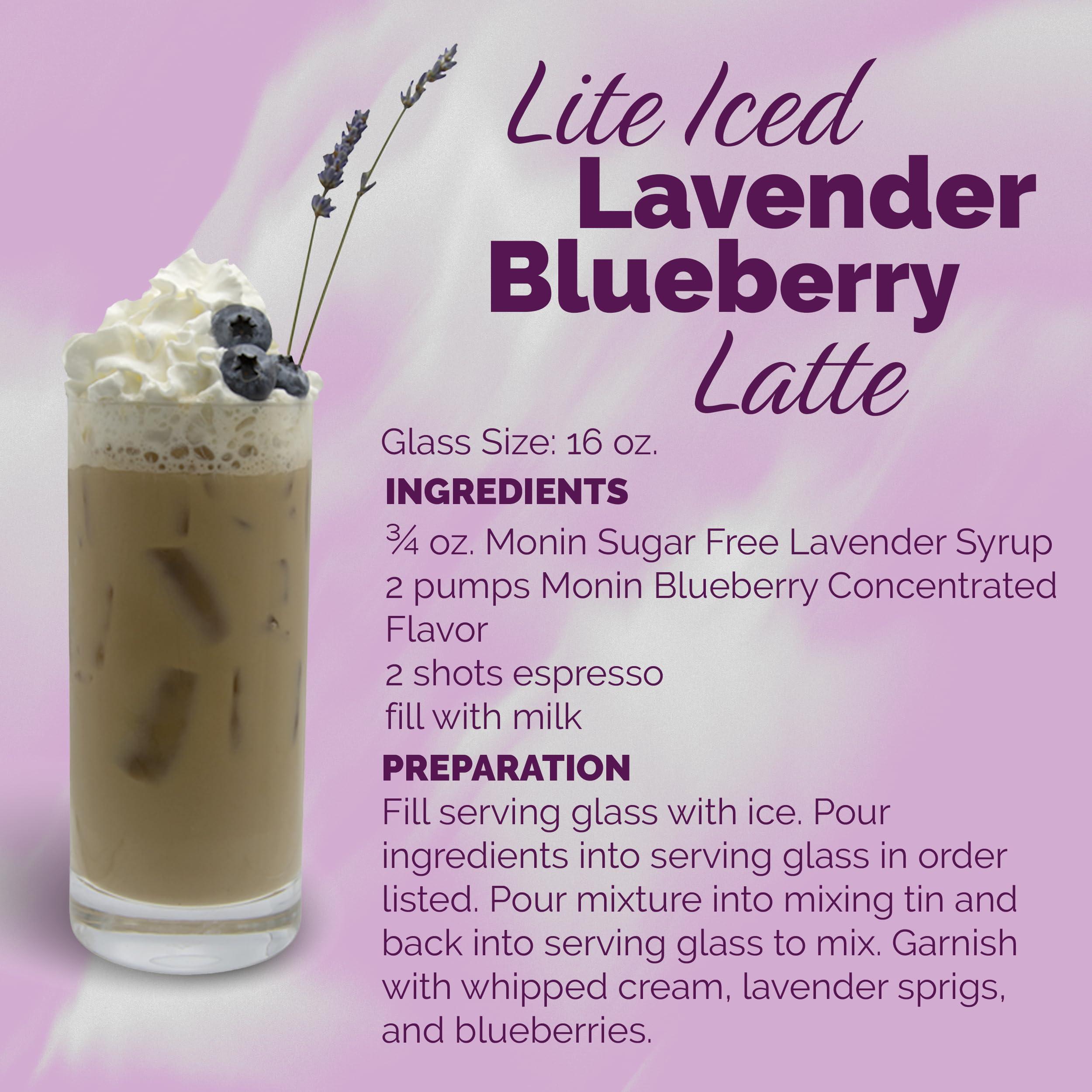 Monin Monin - Sugar Free Lavender Syrup, Aromatic and Floral, Natural Flavors, Great for Cocktails, Lemonades, and Sodas, Non-GMO, Gluten Free (Plastic, 1 Liter)