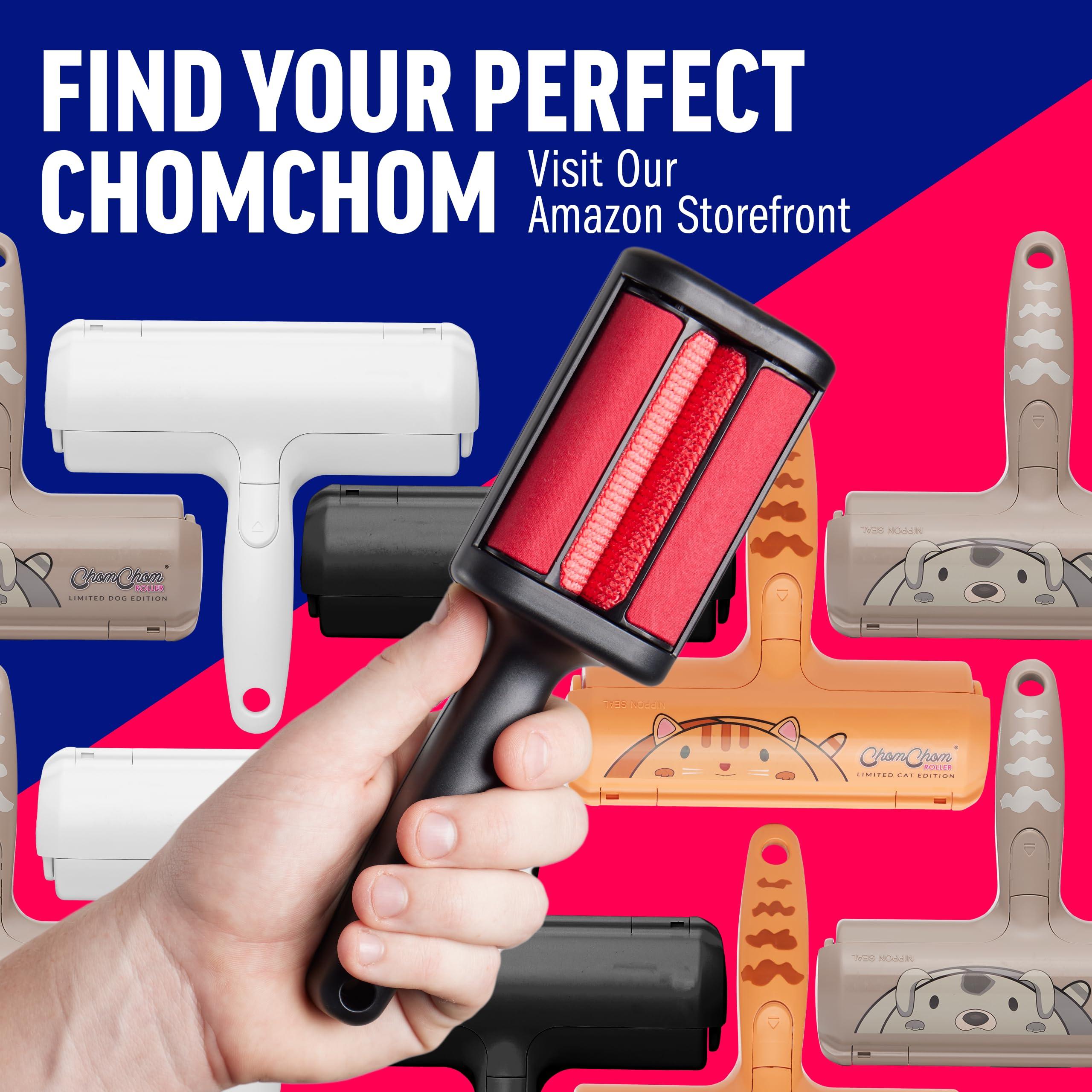 ChomChom Roller Chom Chom Roller Mini for Pet Hair - Mini ChomChom Lint Roller Pet Hair Removal Tool for Clothes, Couches and Cars - Dog Hair Remover and Lint Remover for Clothes - Reusable Lint Roller for Cat Hair