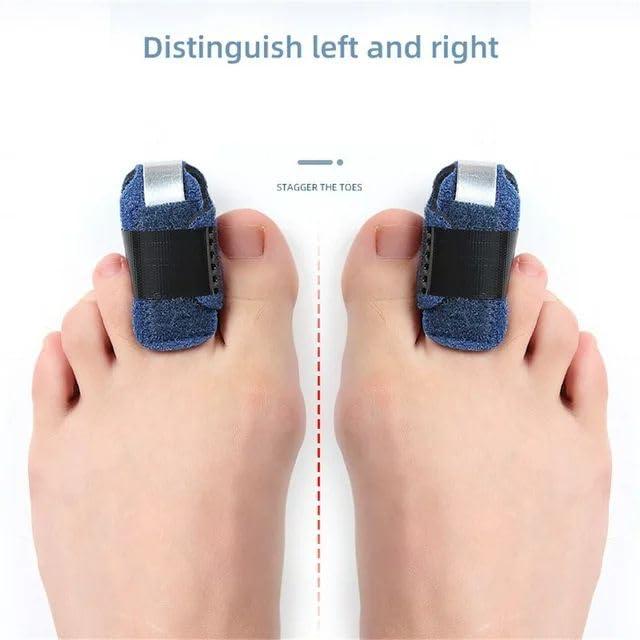 Luhaomisky 2Pcs Blue Small Toe Splints for Straightening Hammer Toe Corrector Toe Straightener Finger Support Brace Stabilizer Women Men Broken Toe Support Easy to Wear and Use,Bunion Pads,Foot Health