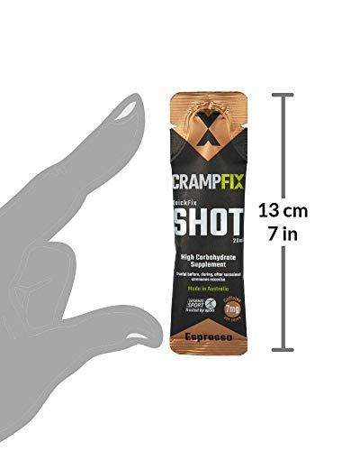 CRAMPFIX CrampFix Sports Shot, Prevents and Relieves Muscle Cramps in Seconds, Easy Carry Sachets, 15 Pack, All Natural, Espresso with Caffeine