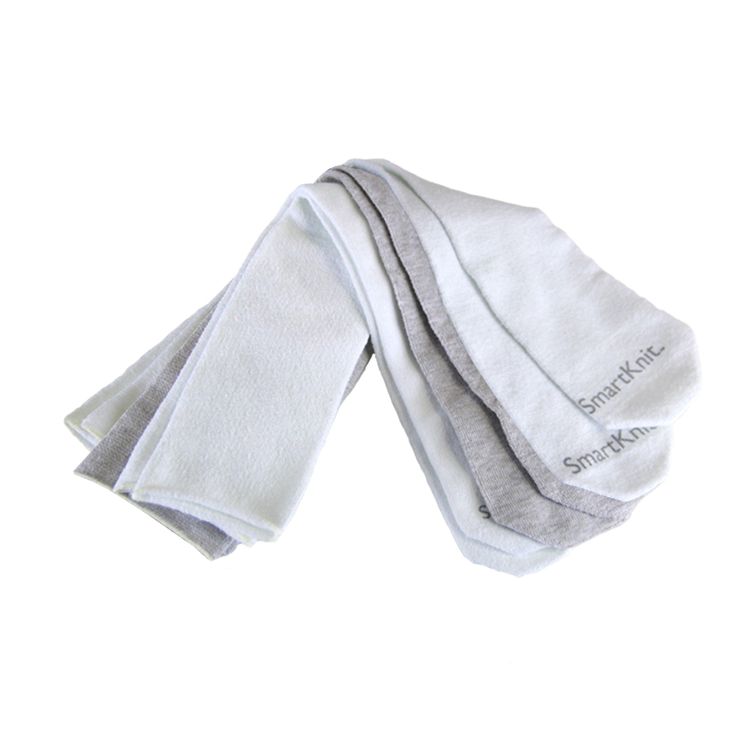 SMARTKNIT SmartKnit Seamless AFO Interface Socks 3 Pack - Adult Regular - White White & Gray