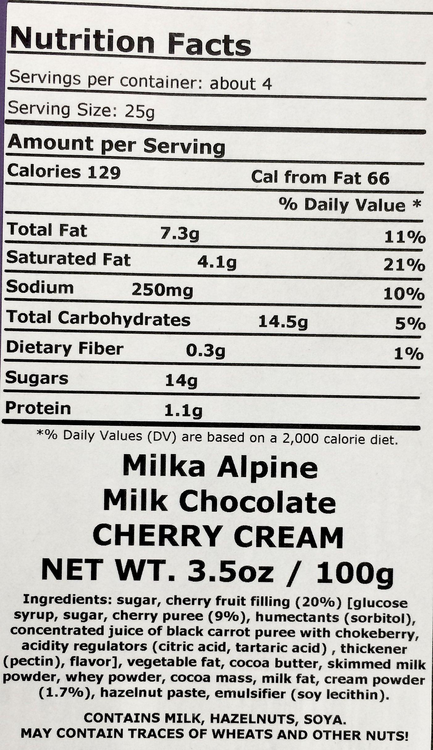 Kraft Milka Cherry Cream Chocolate Bar 100g (10-pack)