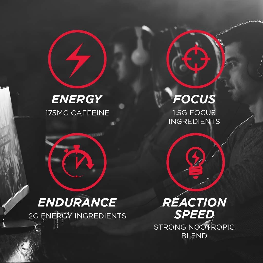 Rogue Energy Rogue Energy Energy Drink Powder for Long Gaming Hours - Energy Powder for Mental Focus - Sugar & Gluten Free - Gaming Supplement with Caffeine & Vitamins - Made in USA (Blue Raspberry - 40 Servings)