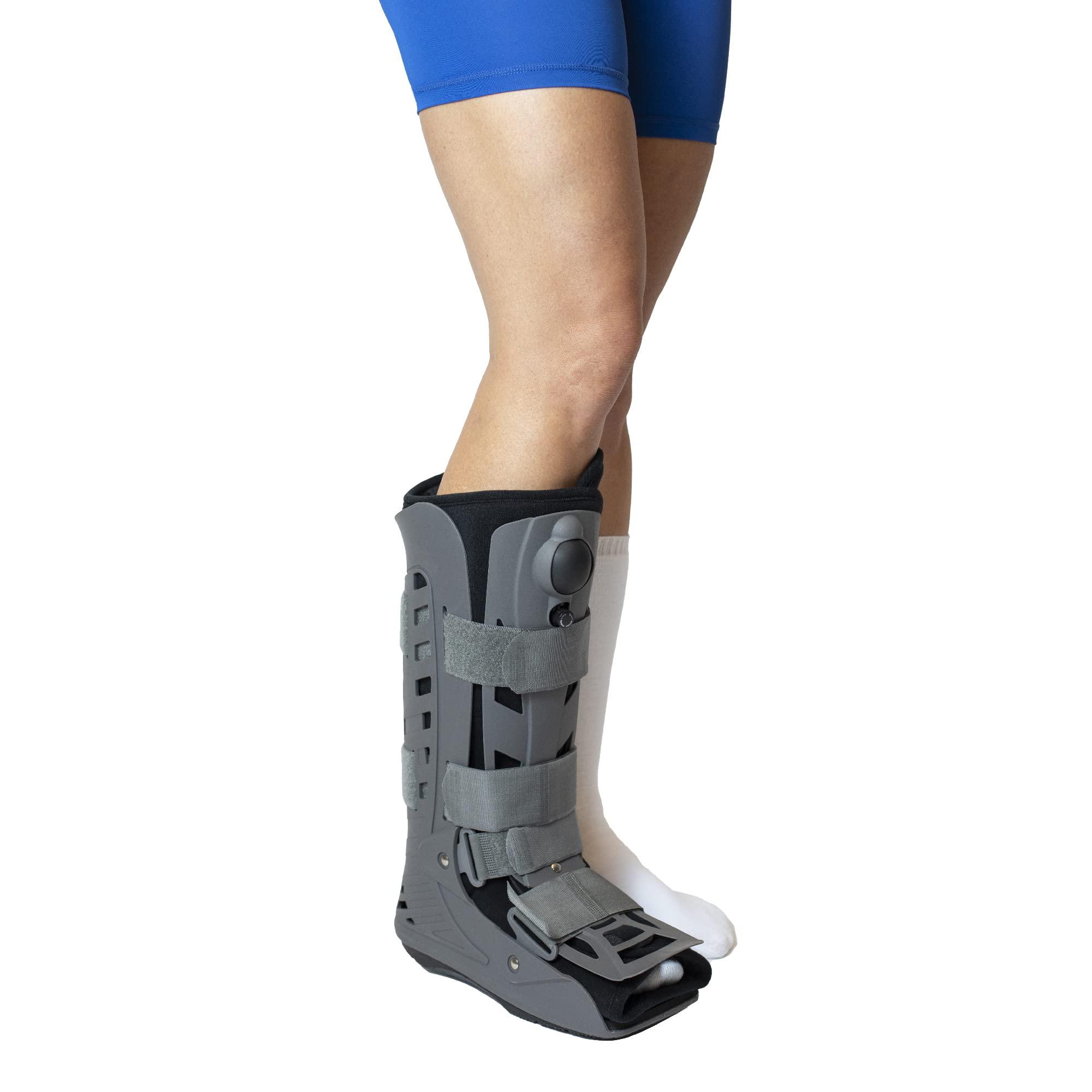 Brace Direct Brace Direct Tall Air CAM Walker Boot - Orthopedic Full Shell Air Cast Walking Boot - for Broken Foot, Sprained Ankle, Fractures, Achilles Recovery - For women and Men