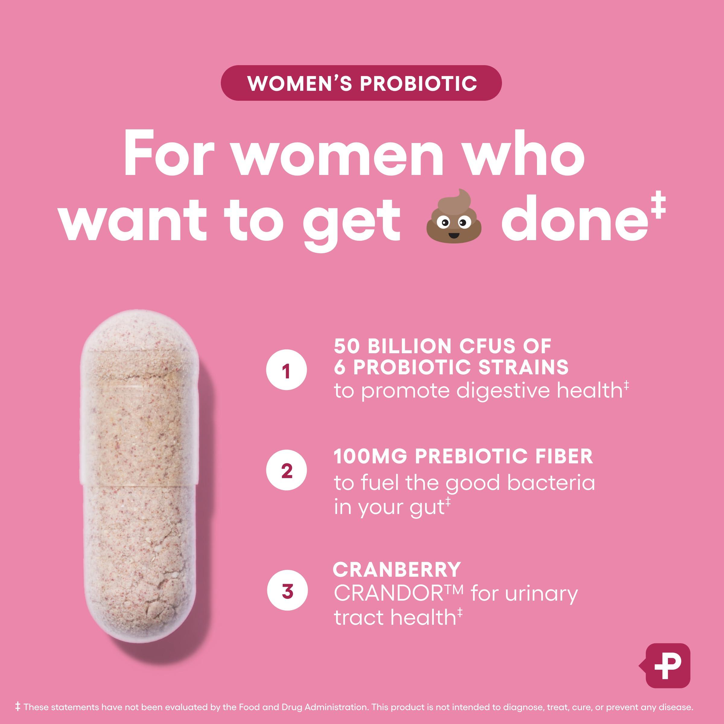 Physician's CHOICE Physician\'s Choice Probiotics - PH Balance, Digestive, UT, & Feminine Health - 50 Billion CFU - 6 Unique Strains for Women - Organic Prebiotics, Cranberry Extract+ - Probiotic - 60 CT