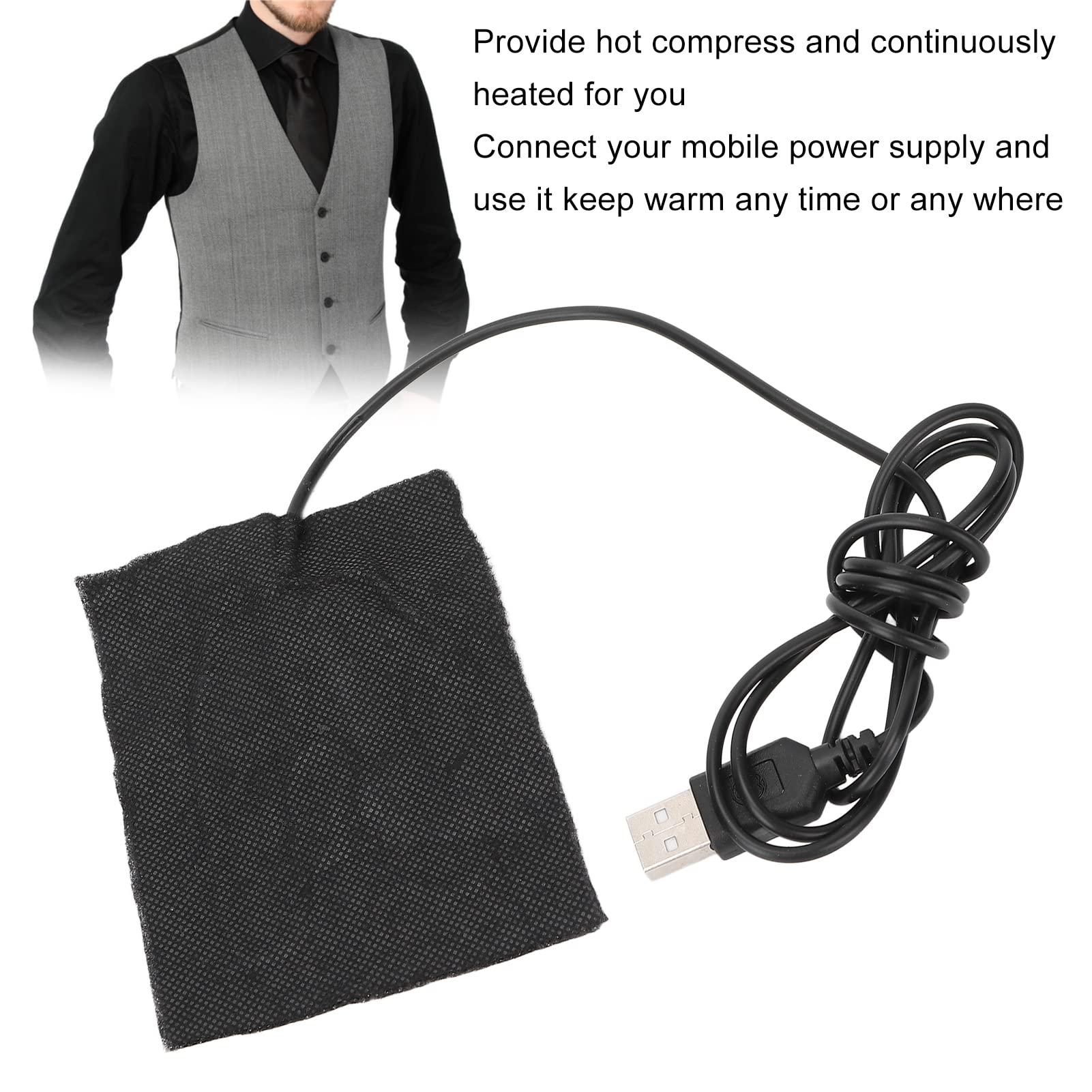 Pilipane USB Electric Cloth Heater, Electric Heating Pads, USB Heating Pad for Coat, Multifunctional Electric Heating for Clothes Seat Pet Warmer Back, Neck and Shoulder Pain Relief