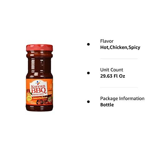 CJ (Hot&Spicy) CJ Korean BBQ Original Sauce Chicken & Pork Marinade 29.6 Ounce (1)