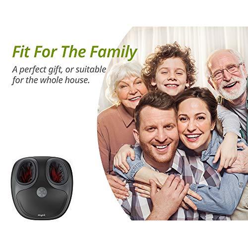 Mynt Foot Massager with Shiatsu Tapping Heat and Air Compression, Electric Foot Massage Machine for Plantar Fasciitis Pain Relief, Tired Feet, Promote Blood Circulation