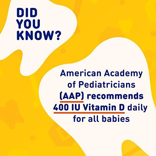 Enfamil Prenatals & Baby Vitamins Enfamil Baby Vitamin D-Vi-Sol Vitamin D Liquid Supplement Drops for Infants, Supporting Strong Teeth & Bones in Newborn Babies, Easy-to-Use, Gluten-Free, 50 mL Dropper Bottle, Pack of 3