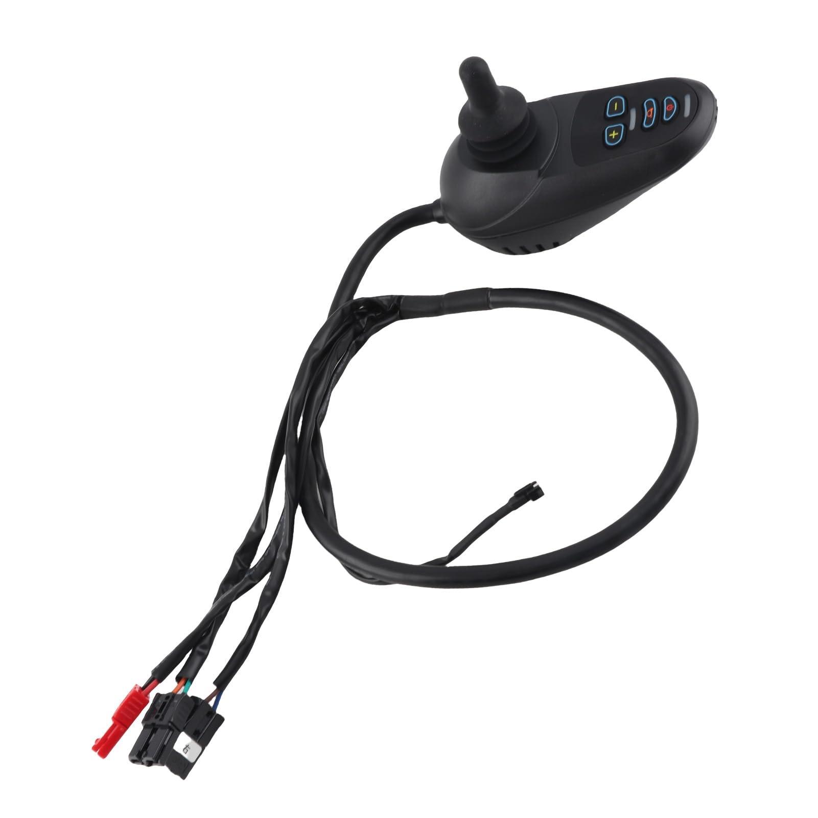 Ymiko Electric Wheelchair Power Controller, Brake Controller, Joystick Controller DC24V 50A 4 Keys for Mobility Solutions with Electric Wheelchair