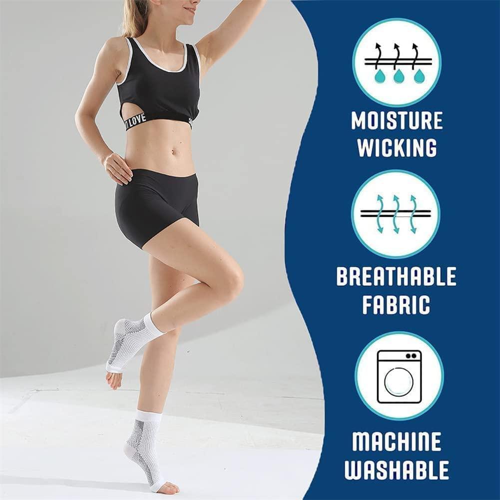 Generic Comprex Ankle Sleeves, 2 Pairs Comprex Ankle Sleeves To Wear To Sleep In, Comprex Ankle Sleeves Socks For Women Men Foot Sleeve Support Relief For Pain (2 Pairs White, XX-Large)