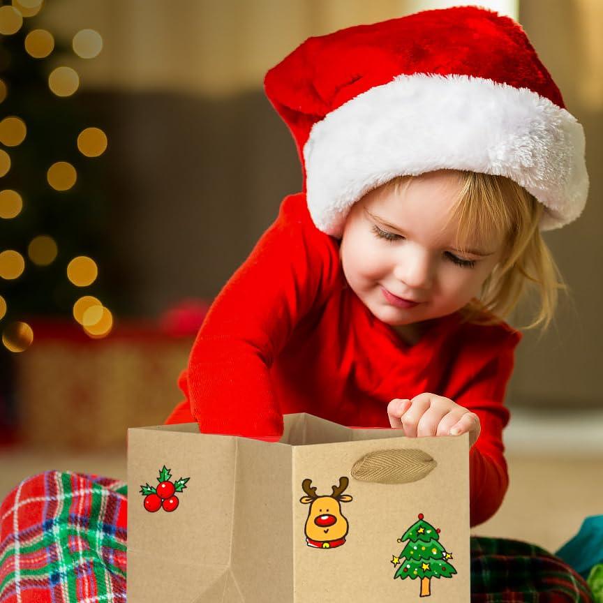 IN-JOOYAA IN-JOOYAA Brown Square Gift Bags Small Kraft Paper Bags Party Favor Bags with Rope Handle 10 Pcs (4 x 4 x 4 in, Brown)