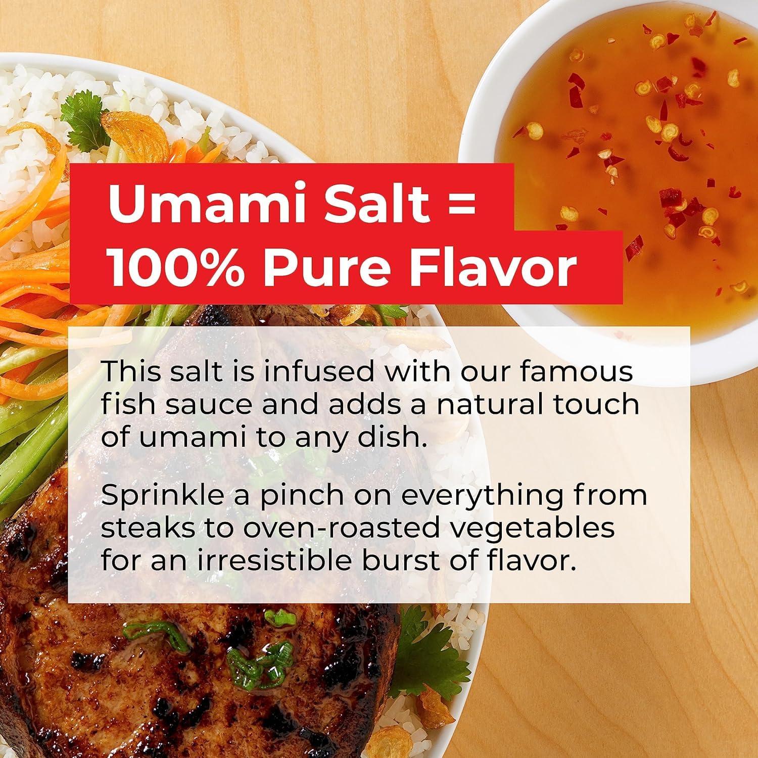 Red Boat Red Boat Umami Bundle, 1 17oz. Bottle of 40N Fish Sauce and 1 8.8oz Bag of Umami Salt | Premium fish sauce and salt infused with fish sauce, made with two ingredients | Gluten and sugar free