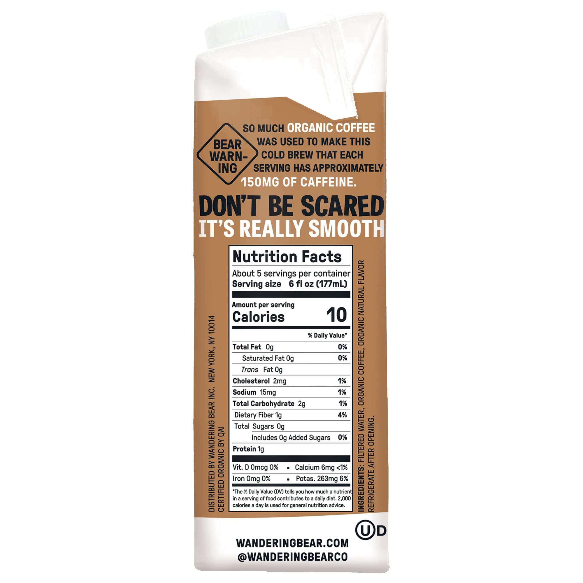 Wandering Bear Wandering Bear Extra Strong Organic Cold Brew Coffee, Variety Pack, 32 fl oz, 3 pack - Straight Black, Vanilla, & Mocha - Ready to Drink Iced Coffee, Cold Brewed Coffee, Cold Coffee