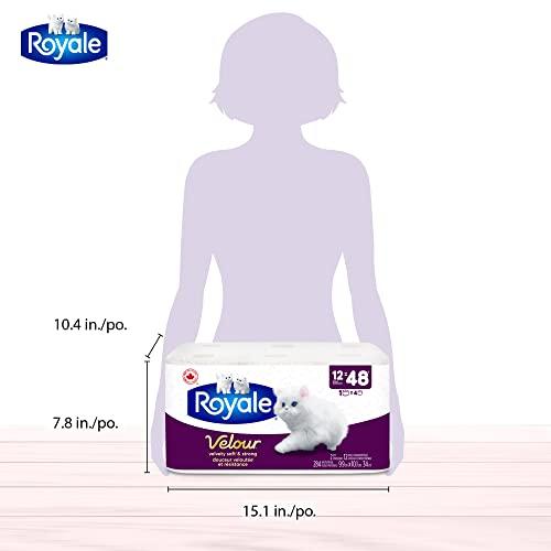 Royale 2 Ply Mega Plus Velour Toilet Paper - 284 Sheets, 12 Rolls