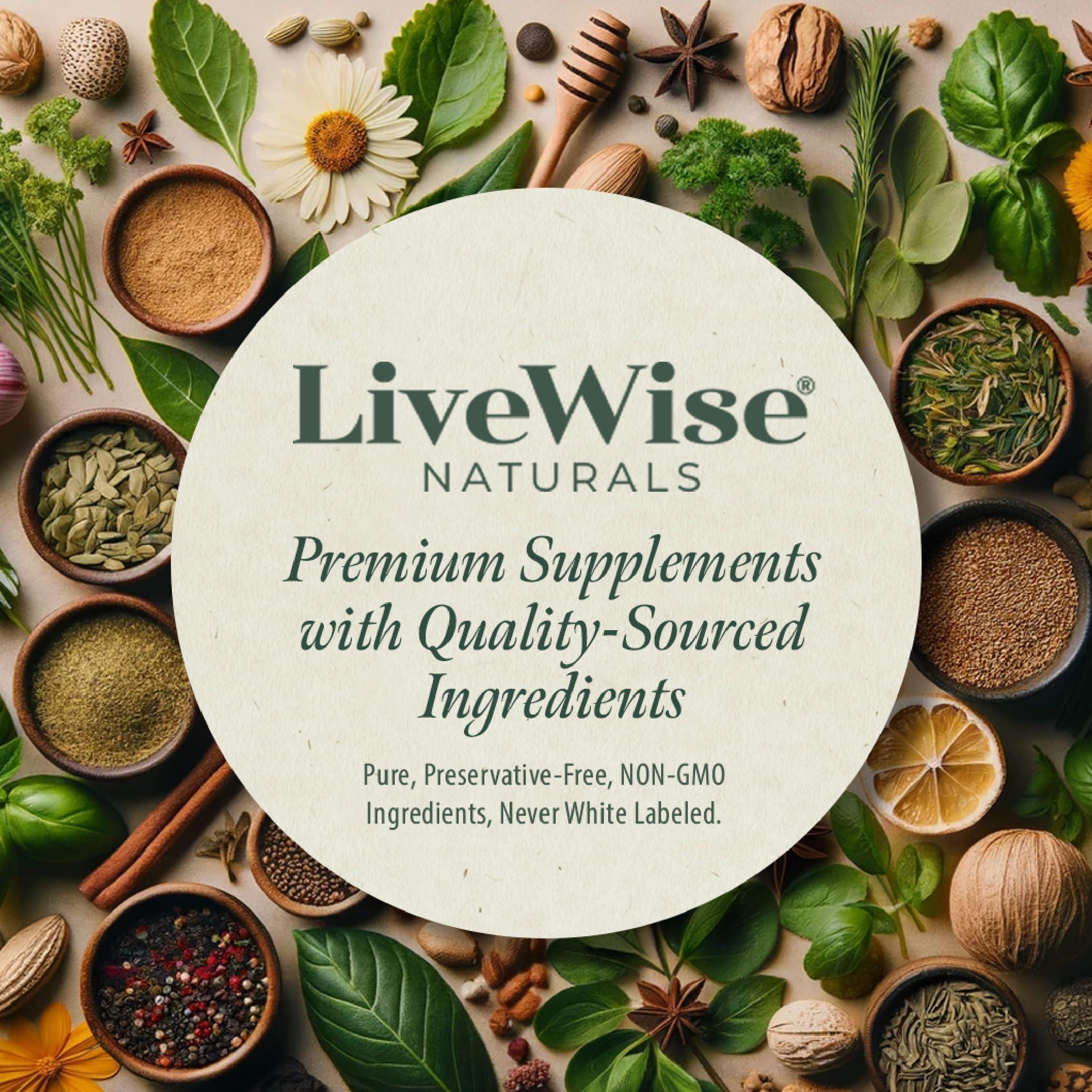 Live Wise Naturals Liquid B12 Vitamin Sublingual – All-Natural Liquid Vitamin Vegan B12 Drops – Non-GMO Adenosylcobalamin Methylcobalamin B12 Supplement – Boost Your Immune System, Metabolism, Energy and Focus!
