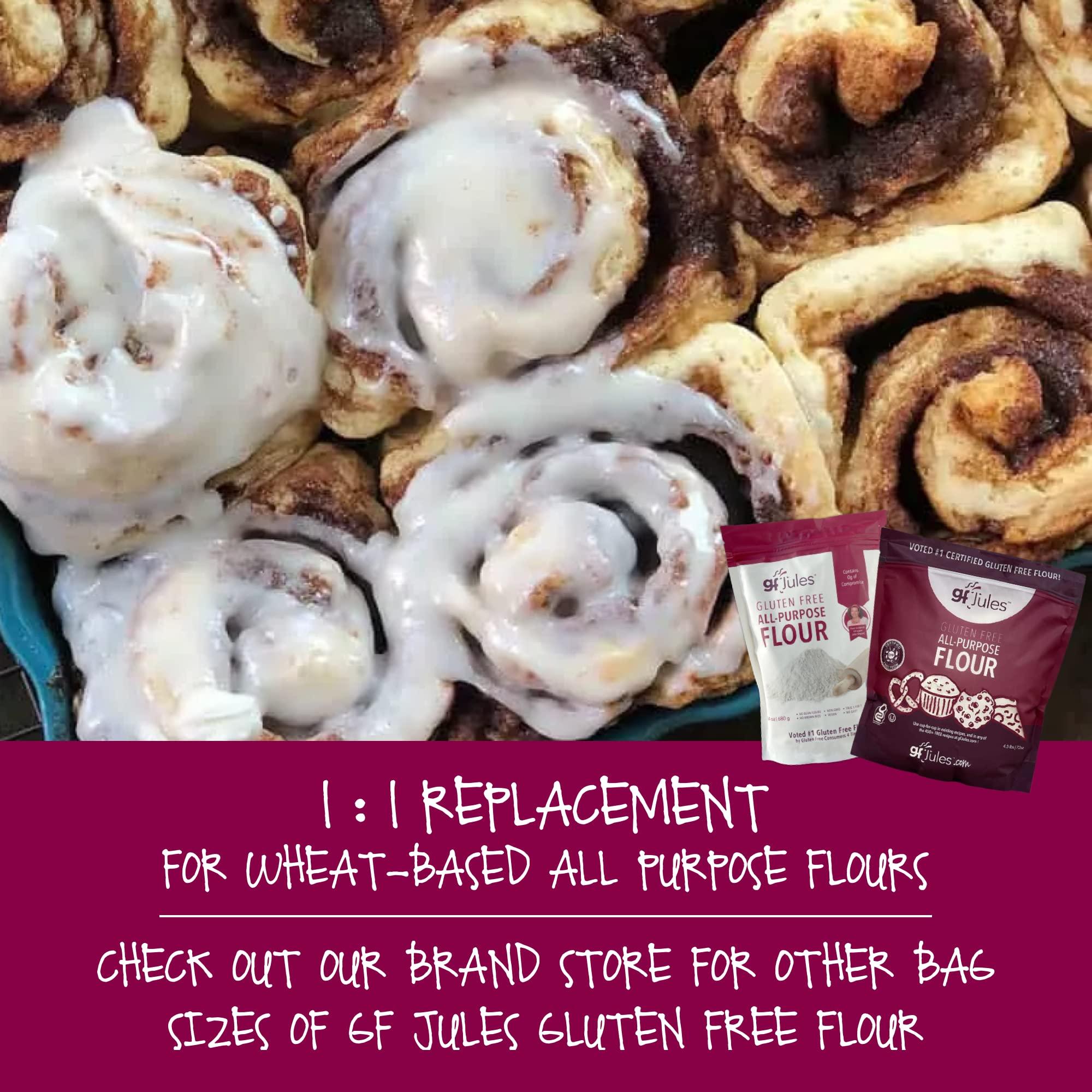 gfJules gfJules Certified Gluten Free All Purpose Flour | No Grit | Non-GMO, Vegan & Kosher | Cup for Cup Baking Alternative to Regular Flour | Voted #1 by Gluten Free & Celiac Consumers | 1.5 lb. Pouch