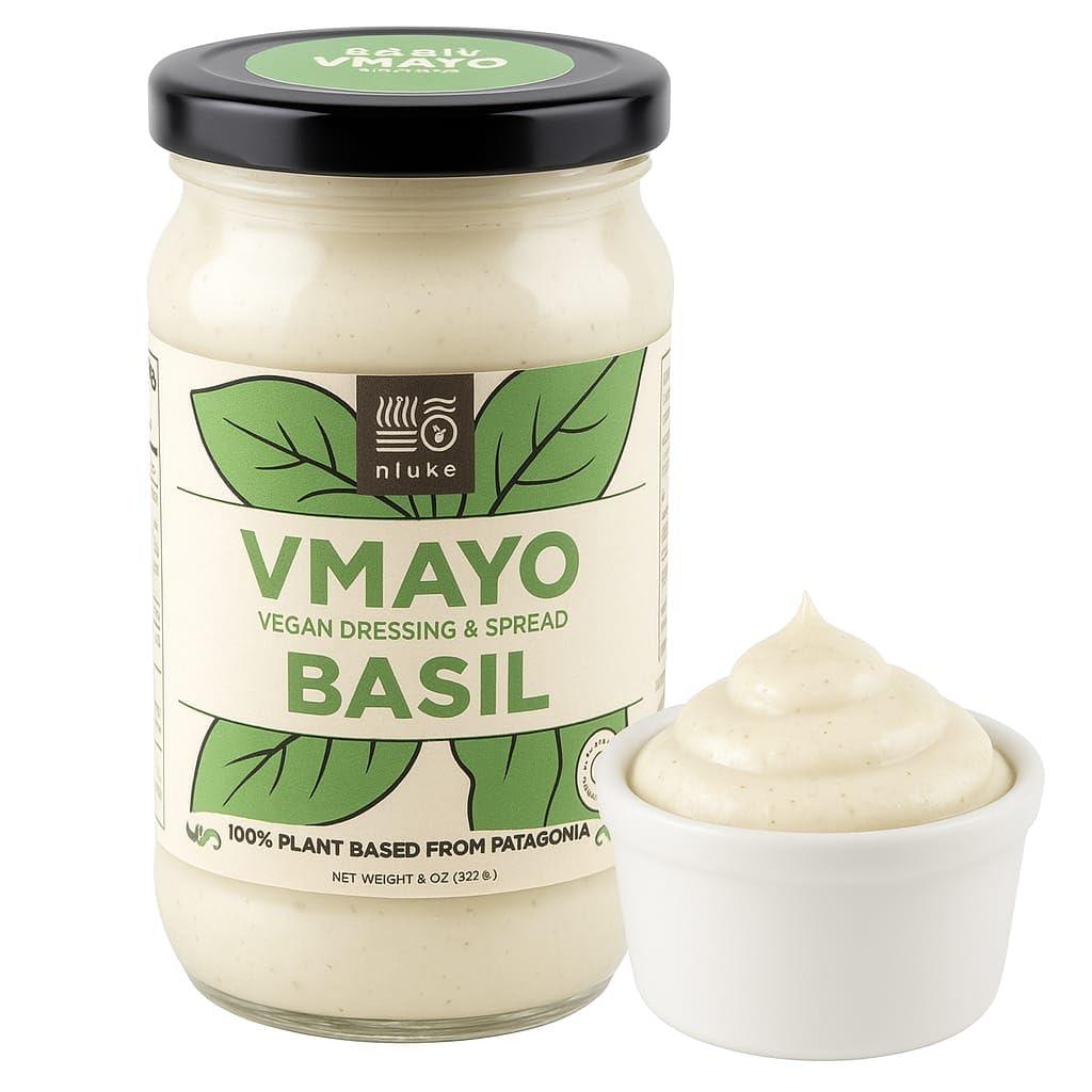 NIUKE NIUKE VMAYO Basil Vegan Mayo - Chickpea-Powered, Herbaceous & Creamy, 9.52 oz, 6 Pack