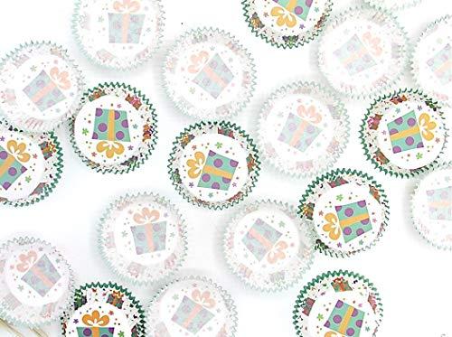 Decor Hut Cupcake Liners with Matching Cake Toppers in Gift Box! Party Decorations Baking Fun for Kids, Fun Designs! Bright Colors! (GIFT BOX)