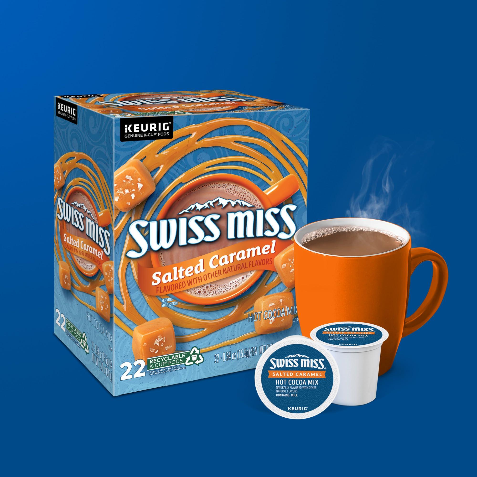 Swiss Miss Swiss Miss Salted Caramel Hot Cocoa, Keurig Single Serve K-Cup Pods, 22 Count (Packs of 4)