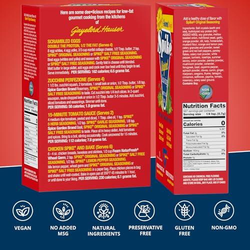 Spike Spike Seasoning, Original Gourmet Magic Seasoning Salt Blend - Seasonings and Spices for Cooking, Popcorn Seasoning, All-Purpose Seasoning for More Flavorful, Healthy Meals, 7 Oz