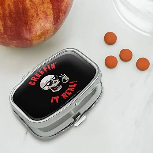 GRAPHICS & MORE Creepin' It Real Keeping Skull Funny Humor Rectangle Pill Case Trinket Gift Box
