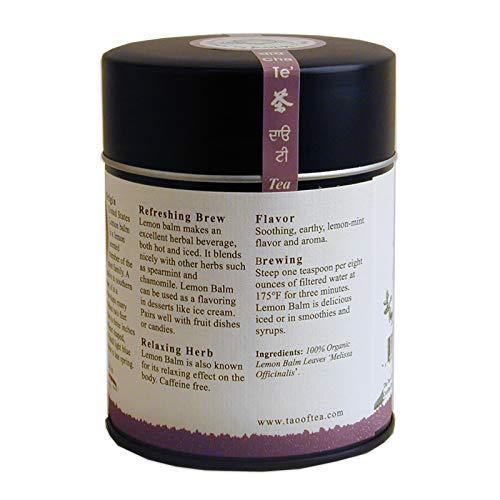 The Tao of Tea The Tao of Tea, Lemon Balm Herbal Tea, Loose Leaf, 2.0 Ounce Tin