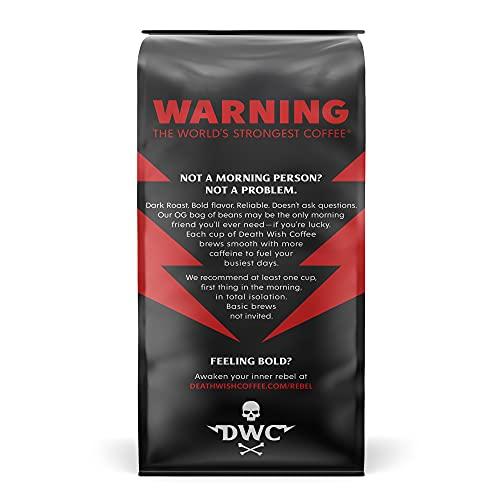 Death Wish Coffee Co. Death Wish Coffee Co., Organic and Fair Trade Dark Roast Ground Coffee, 16 oz