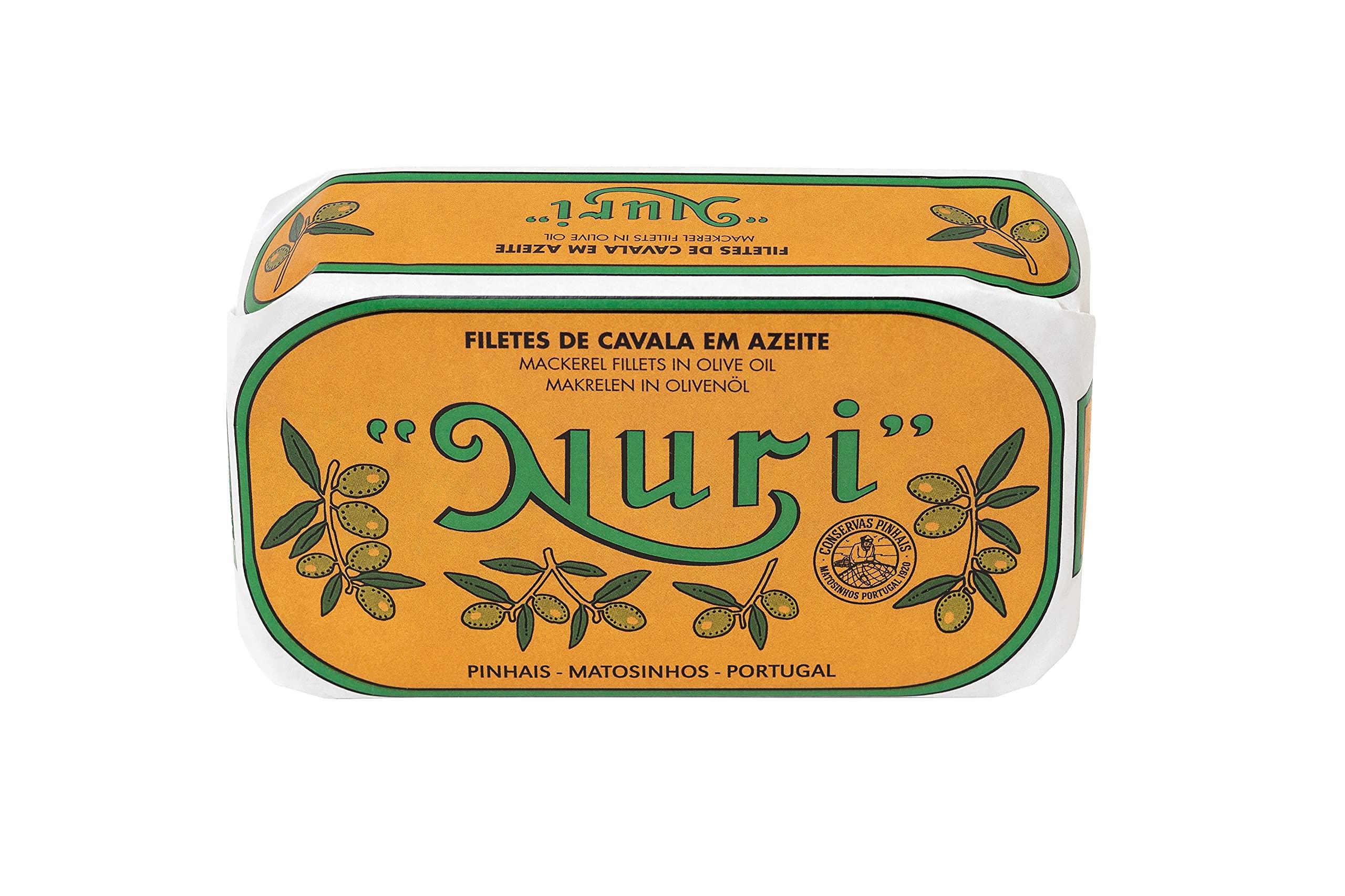 Nuri NURI Mackerel Fillet in Olive Oil 4.4 oz can (Mackerel Fillet Olive Oil)