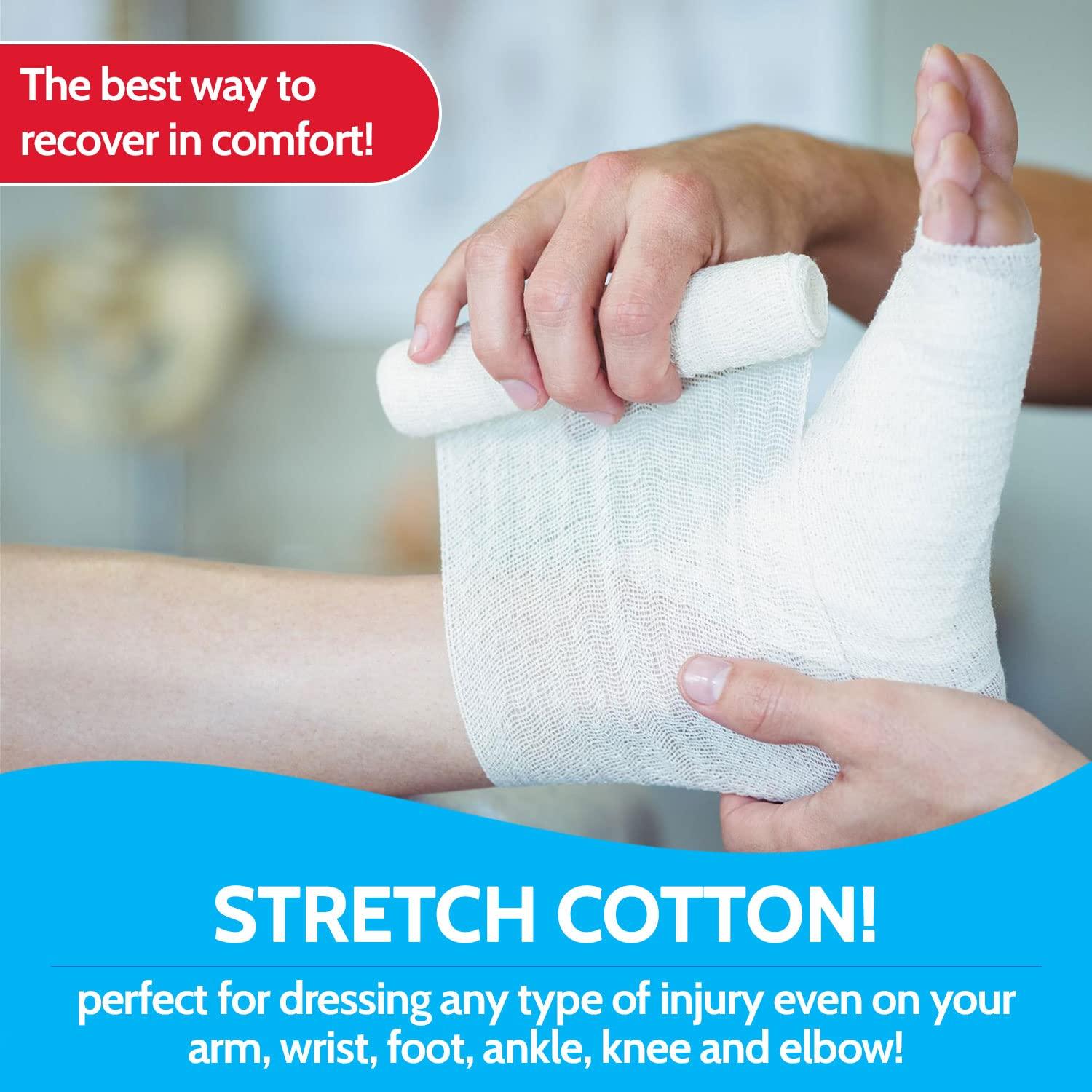 MEDca Gauze Bandage Rolls - (12 Pack) 3 in x 4.1 Yards Per Roll of Medical Grade Gauze Bandage and Stretch Bandage Wrapping for Dressing All Types of Wounds and First Aid Kit by MEDca, (3-Inch, 12 Pcs)