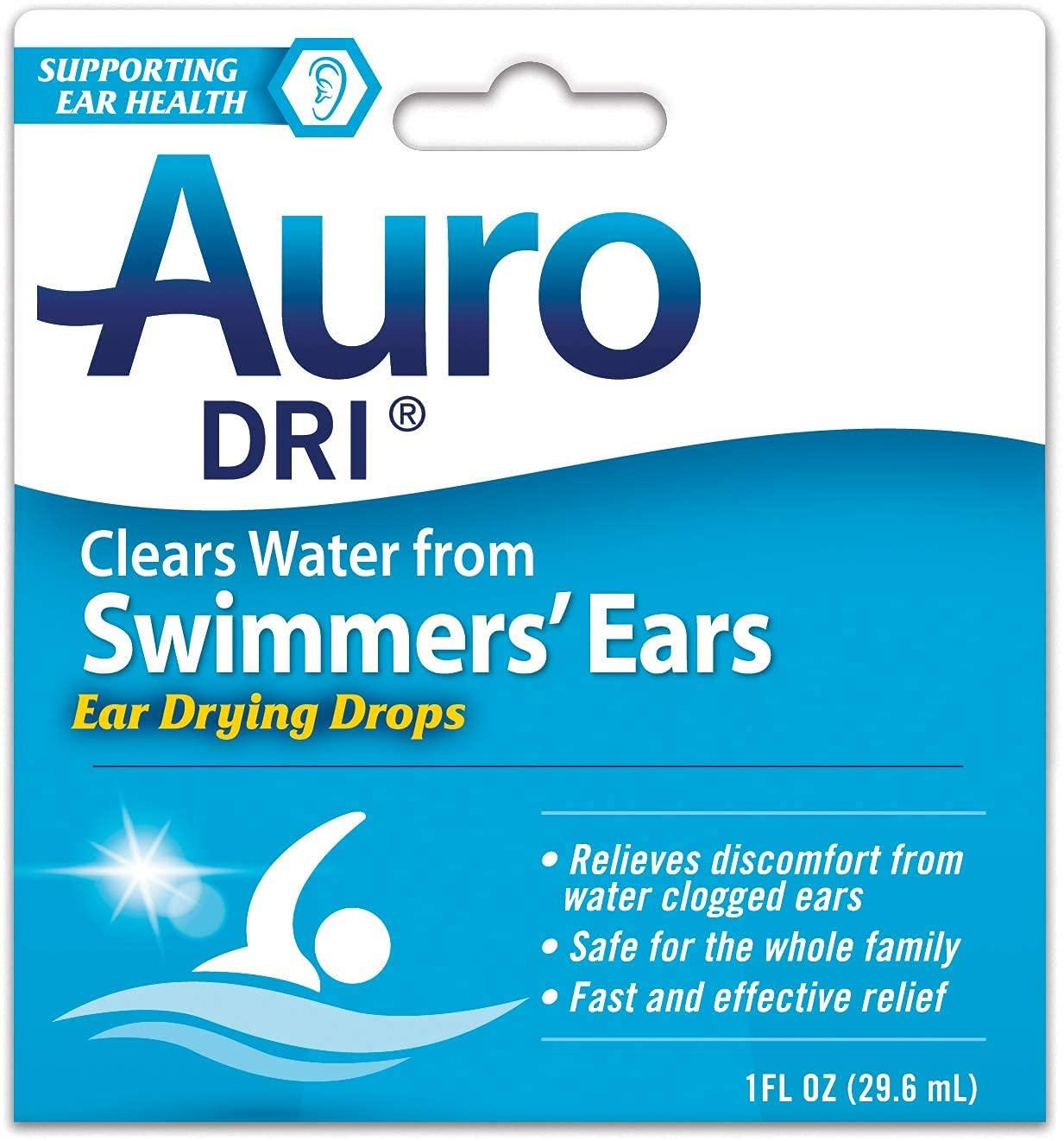 AURO Auro-Dri Ear Water-Drying Aid, Helps Swimmers Ear, 1 Fl Oz (Pack of 6)