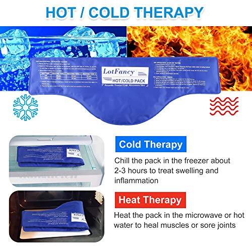 LotFancy LotFancy Neck Ice Pack Wrap, Hot Cold Therapy for Shoulders, Cervical, Medical Cooling Gel Pack, Relieve Pain Arthritis Tendonitis Sports Injuries Migraines Headache