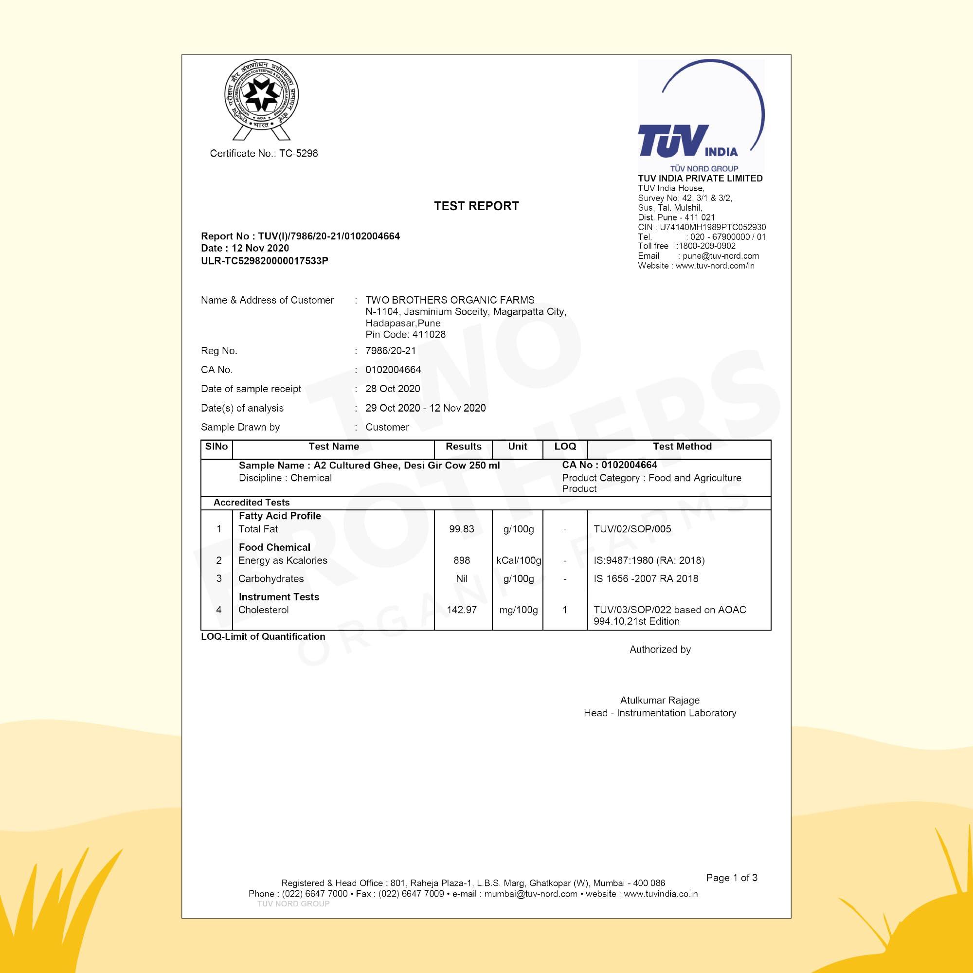 AMOREARTH - NATURAL.HEALTHY.FRESH Two Brothers Organic Farms - Grass Fed A2 Ghee 16 Fl Oz (500ml) | Clarified Butter | Cultured, Desi Gir Cow Ghee | Pasture Raised on Certified Organic Farm | Non-GMO, Lactose-Free, Keto Friendly | Made from Whole Curds in Small Batches | Glass Jar