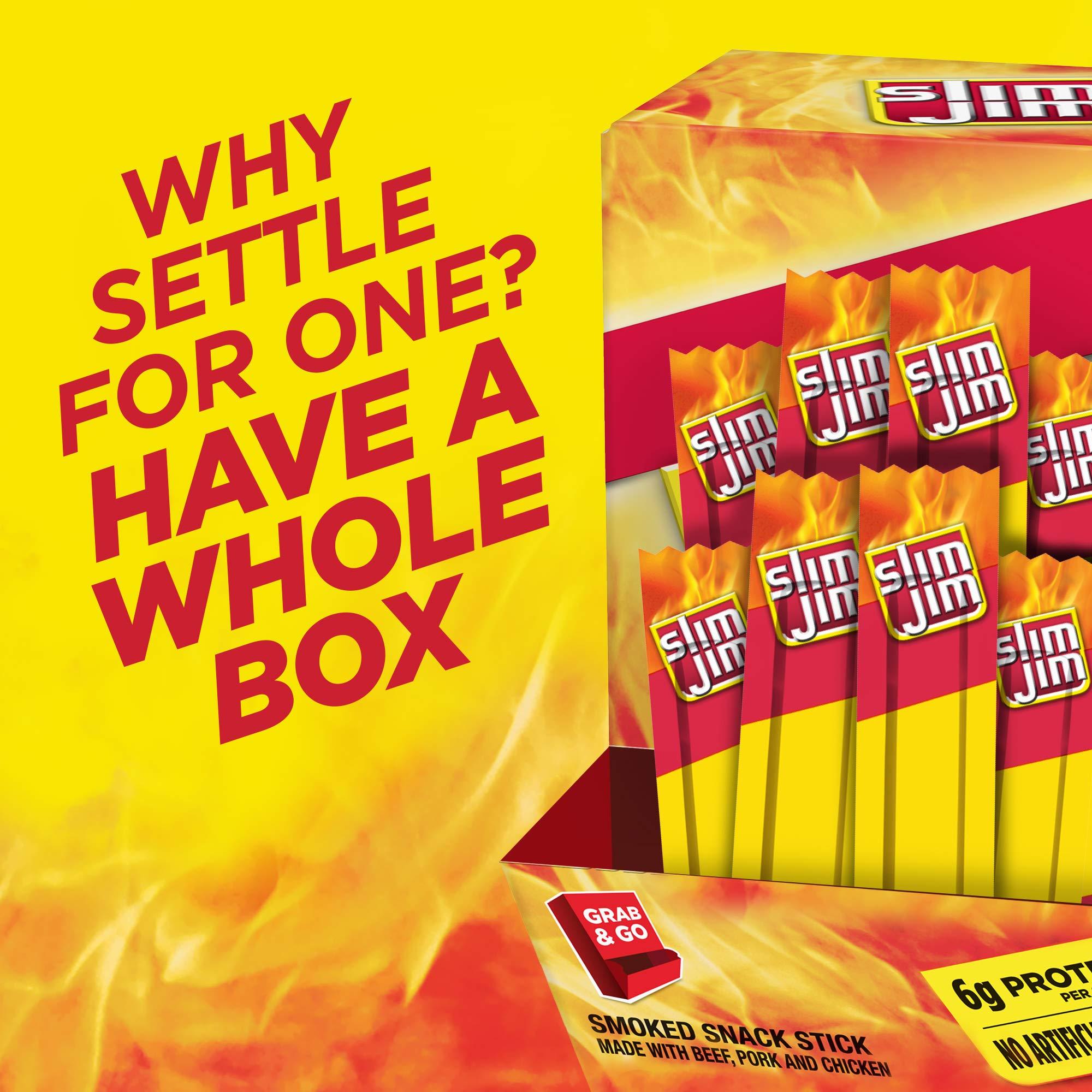 Slim Jim Slim Jim Snack-Sized Smoked Meat Stick, Original Flavor, .28 Oz. 120-Count