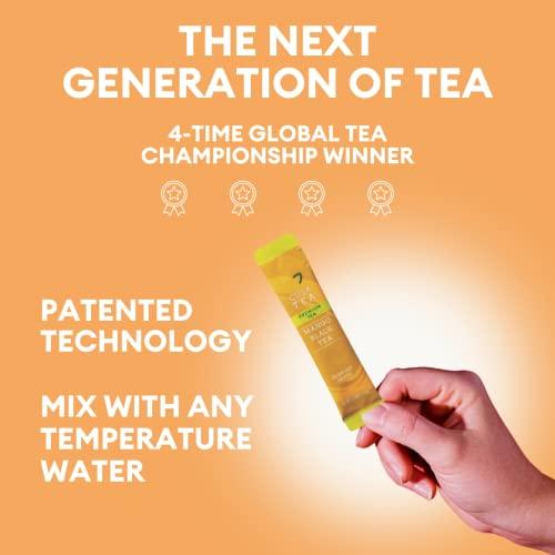 Cusa Tea Cusa Tea & Coffee | Premium Instant Mango Black Tea With Real Fruit & Spices | Organic Leaves Drink Mix Packets | Hot or Iced Tea (30 Single Servings)