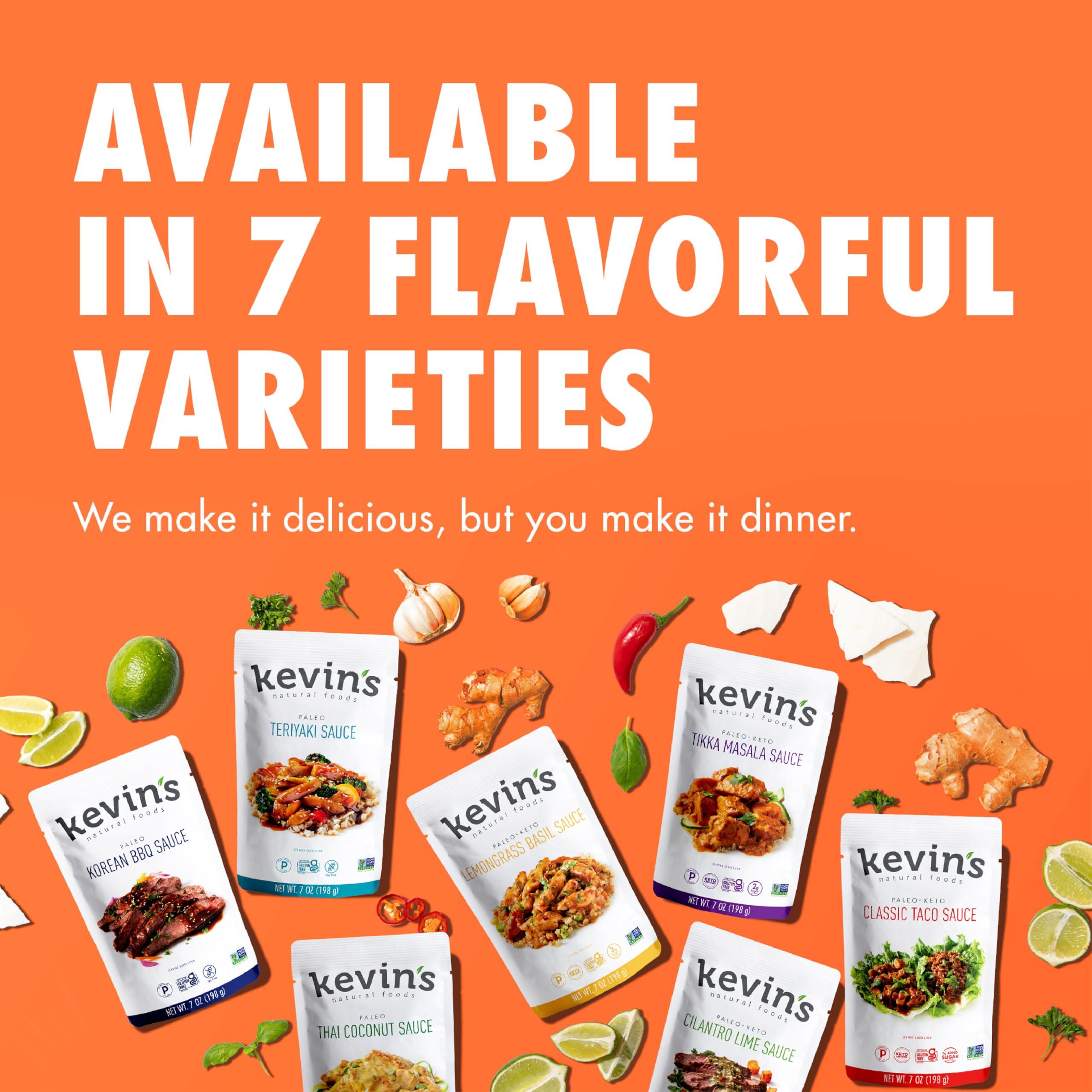 Kevin's Natural Foods Kevin\'s Natural Foods Thai Coconut Sauce - Paleo Simmer Sauce - Stir-Fry Sauce, Gluten Free, No Preservatives, Non-GMO - 3 Pack (Thai Coconut)