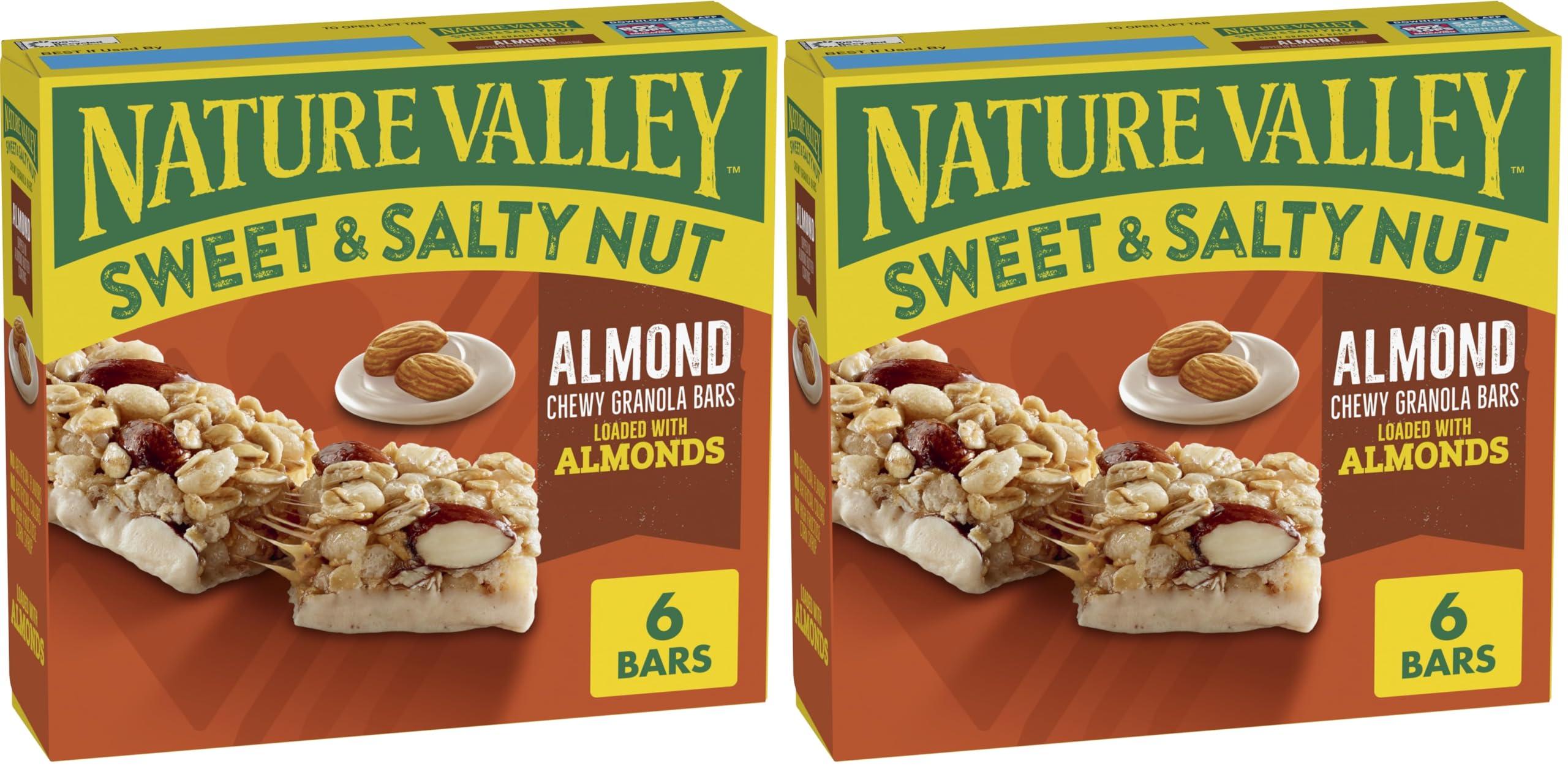 Nature Valley Nature Valley Granola Bars, Sweet and Salty Nut, Almond, 1.2 oz, 6 ct (Pack of 16)