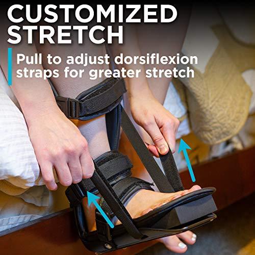BraceAbility BraceAbility Sleeping Stretch Boot - Plantar Fasciitis Night Foot Splint Adjustable Achilles Tendonitis Brace for Fascia, Tendon and Calf Stretching, Heel and Bone Spur, Arch Pain Treatment (Medium)