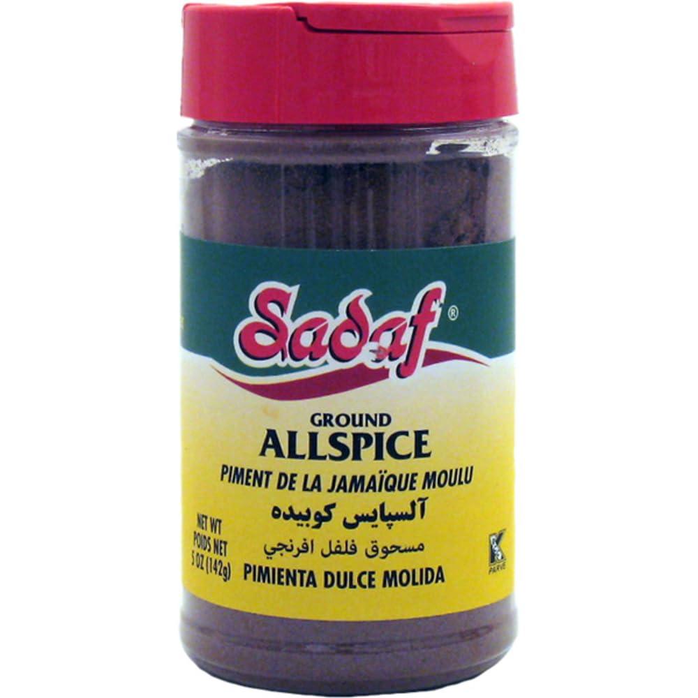 Sadaf Sadaf Allspice Ground - Allspice Powder for Cooking and Food Seasoning - All Spice Seasoning - Caribbean Cuisine - Kosher - 5 Oz Bottle With Shaker Top