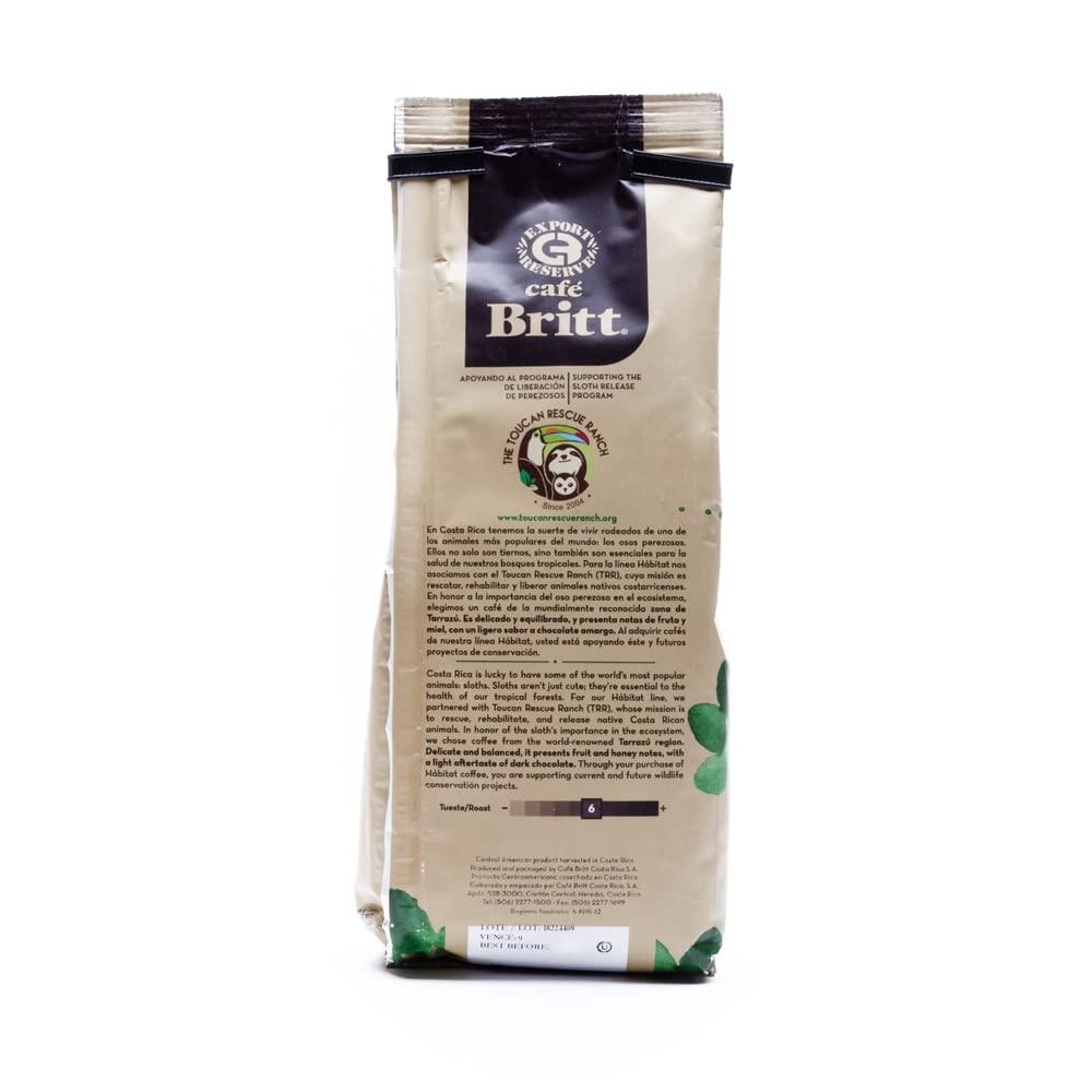 Cafe Britt Café Britt® - Costa Rican Habitat Sloth Coffee (12 oz.) (3-Pack) - Whole Bean, Arabica Coffee, Kosher, Gluten Free, 100% Gourmet & Medium Light Roast