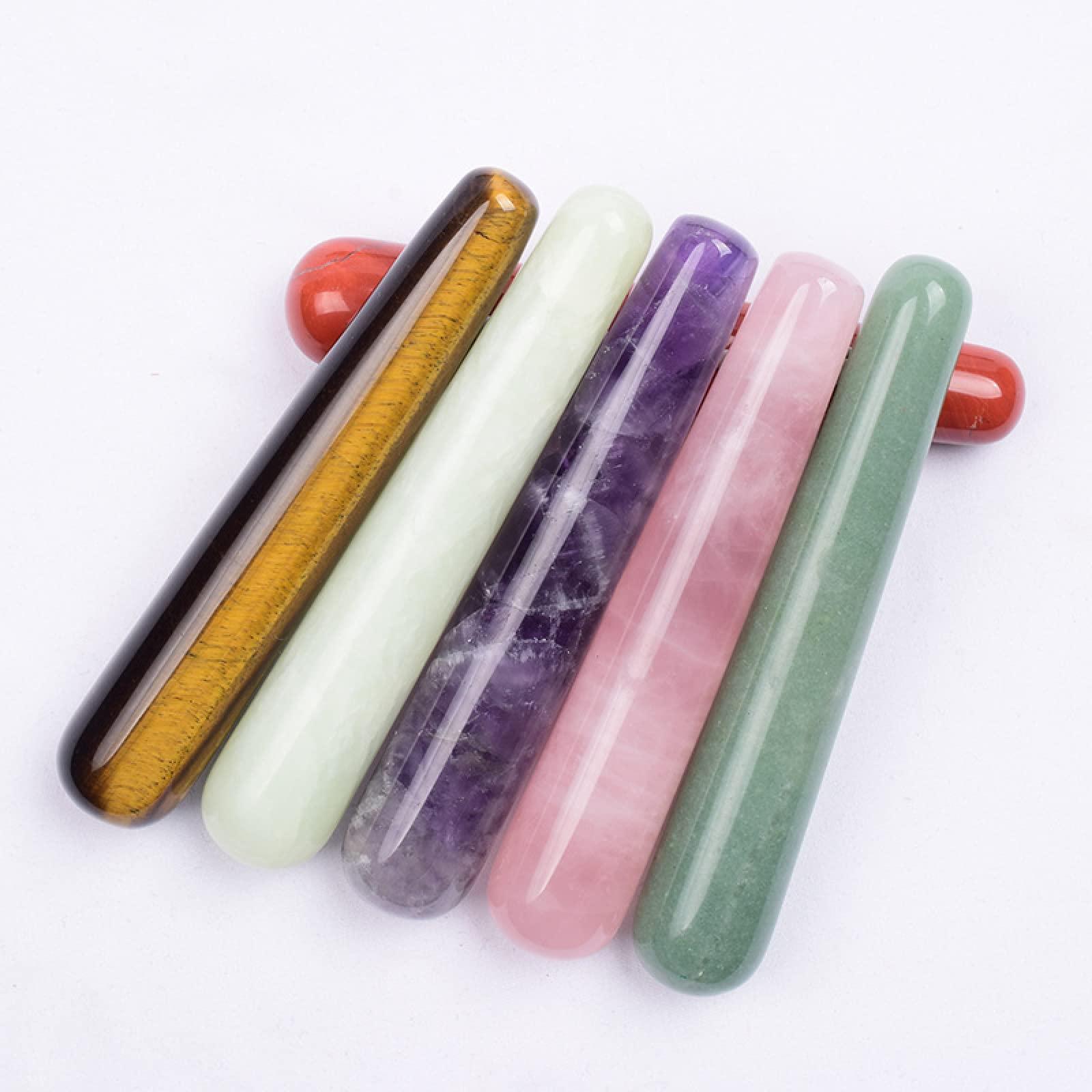 MiZuh MiZuh Yoni Egg for Kegel Exercise Rose Quartz Yoni Wand Natural White Crystal Massage Wand Yoni Stick Natural Stone Body Massage Face Massager Bar,Tiger Eye