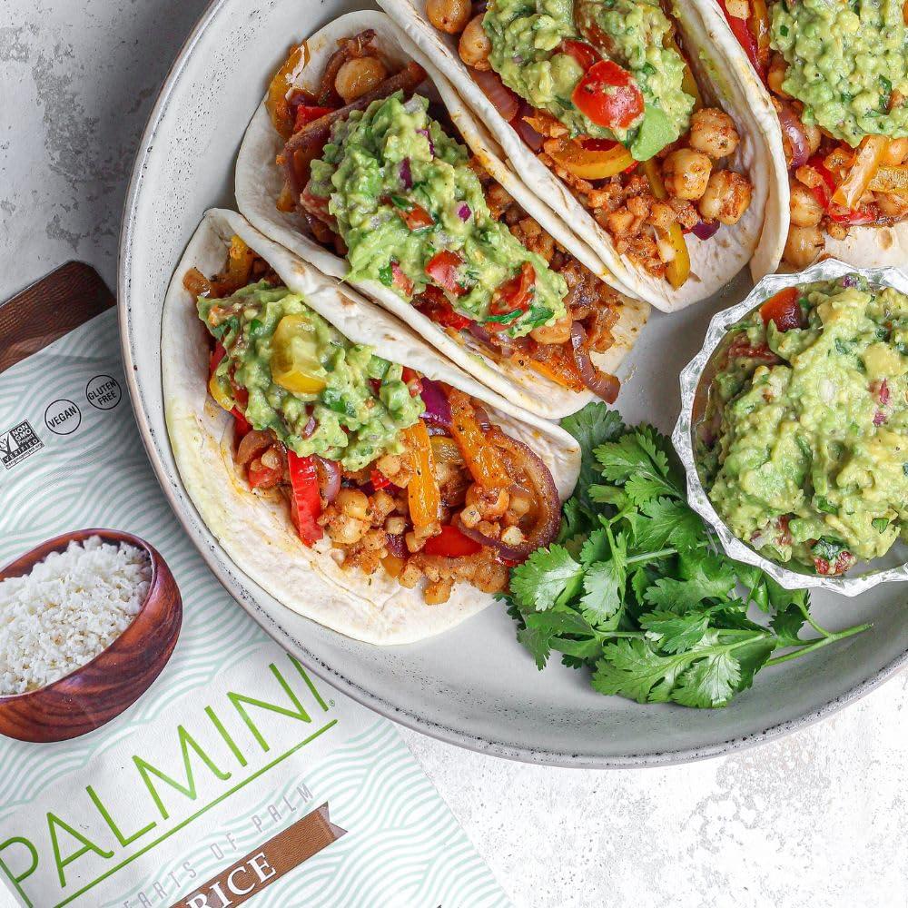 Palmini Palmini Rice | Low-Carb Rice, Low-Calorie Hearts of Palm Rice | Keto Rice, Gluten Free, Vegan, Non-GMO, Healthy Rice | As seen on Shark Tank | (12 Ounces Pouches - Pack of 3)